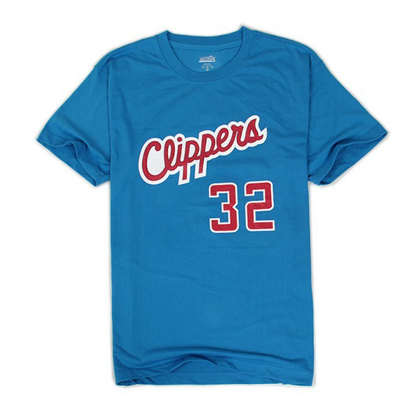 Men's  Los Angeles Clippers #32 Blake Griffin Blue T-shirt